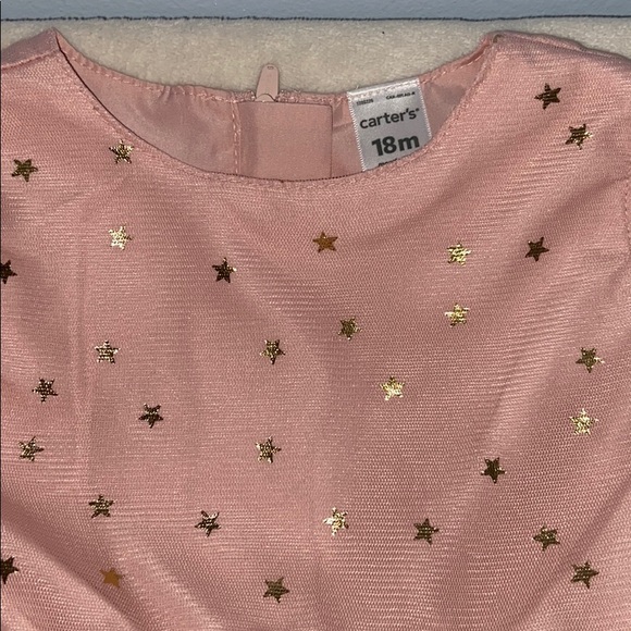 🔥Sale🔥Carters pink and gold chiffon star dress - Picture 4 of 4